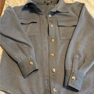 Steve Madden Slate Blue Casual Shacket